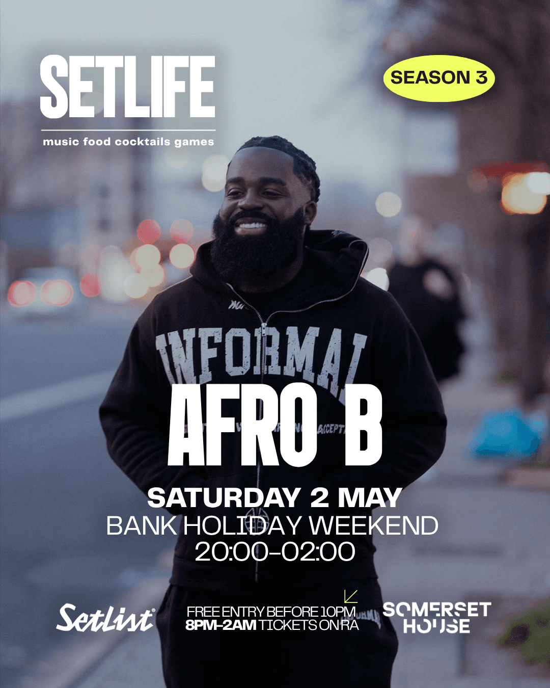 SETLIFE presents AFRO B - MAY 2ND (BANK HOLIDAY)