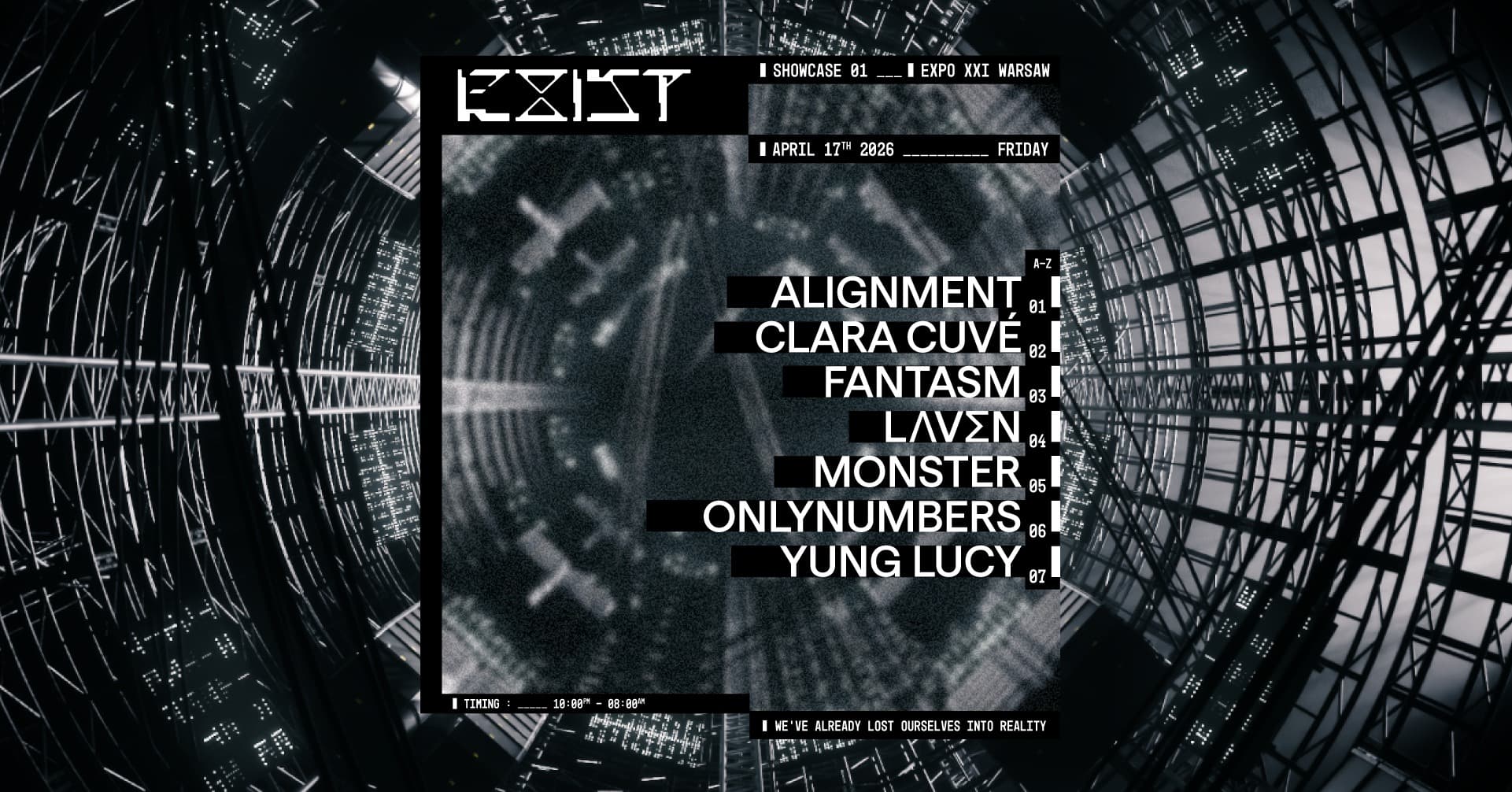 EXIST pres. Fantasm, Alignment, Onlynumbers, Clara Cuvé & more