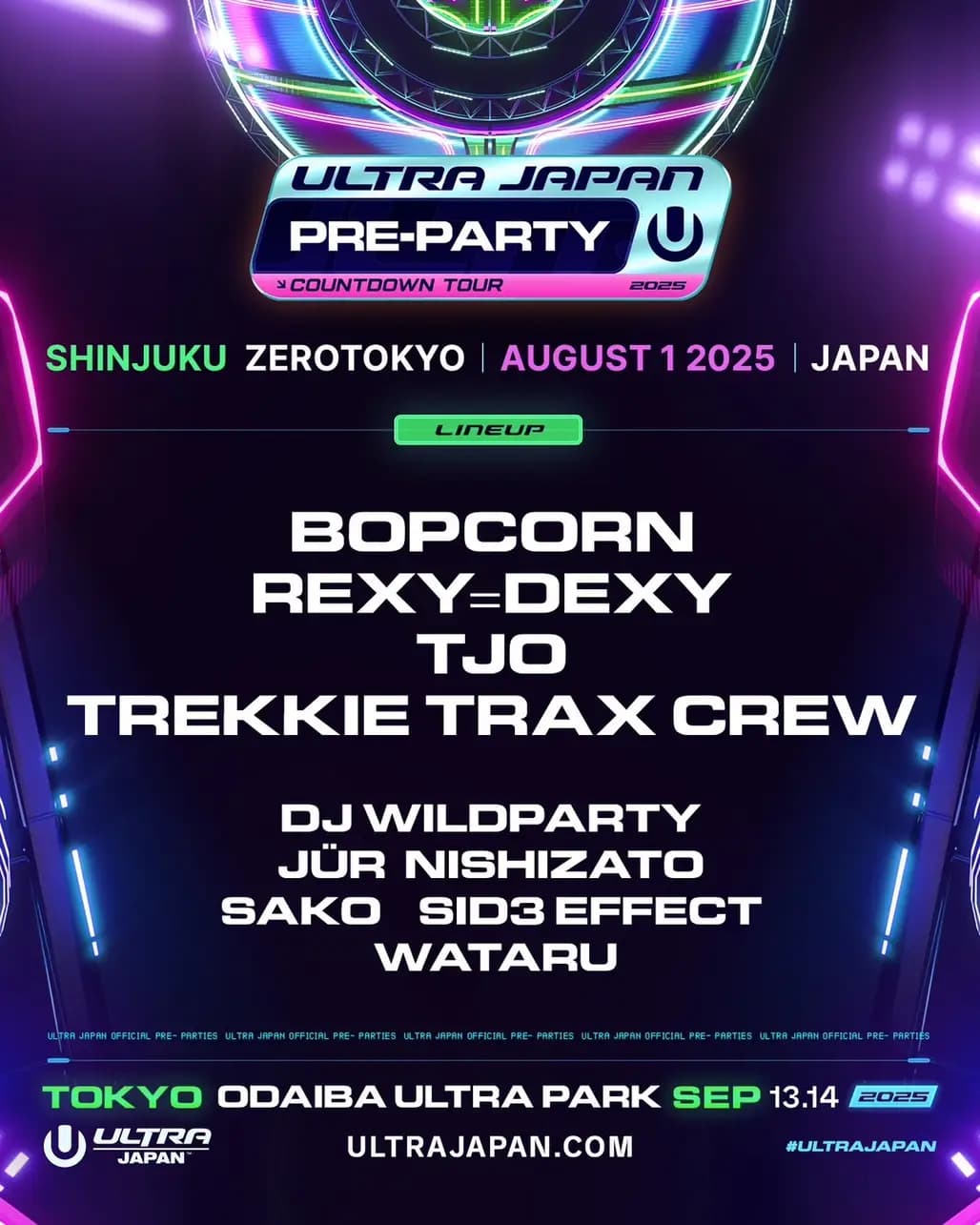 ULTRA JAPAN 2025 OFFICIAL PRE-PARTY COUNTDOWN TOUR × SUMMER SESSIONS 2025