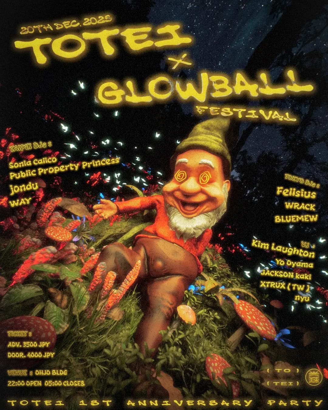 Totei totei x GLOWBALL FESTIVAL Totei 1st Anniversary Party