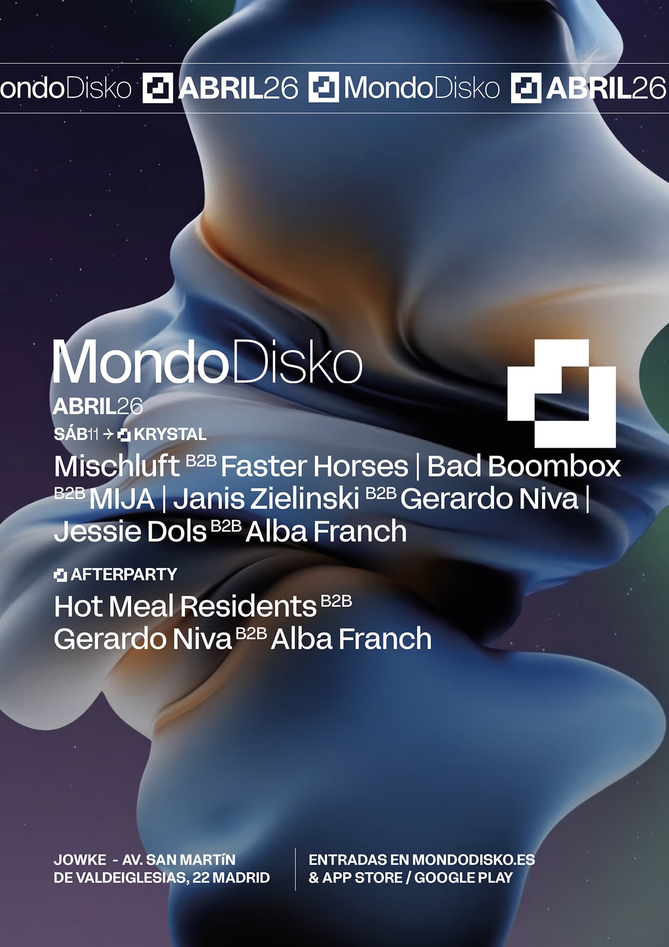 Mondo KRYSTAL:Mischluft B2B Faster Horses/Bad Boombox B2B Mija/Janis Zielinski B2B Gerardo Niva