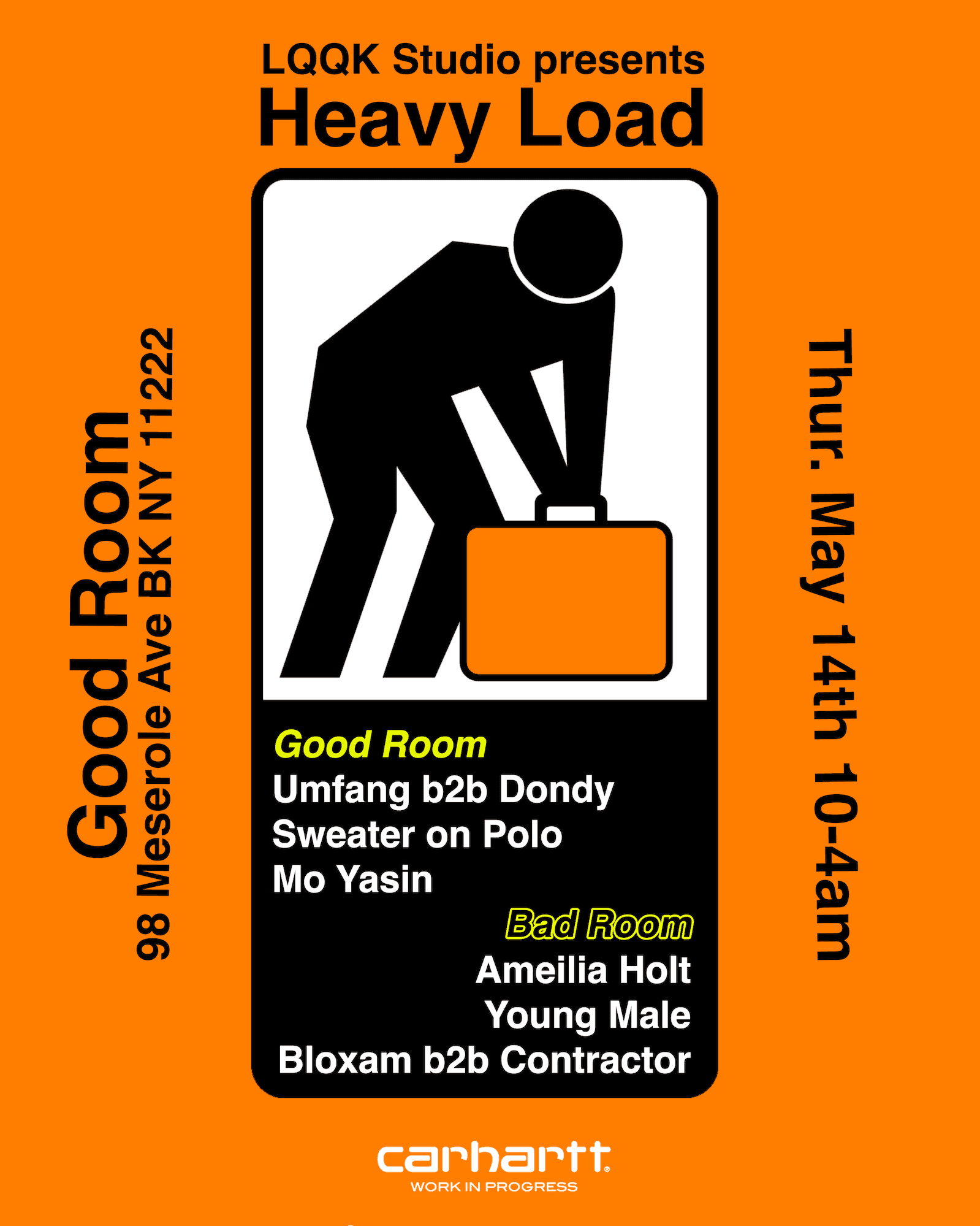 LQQK Studios presents: Heavy Load: Umfang b2b Dondy, Sweater On Polo, Mo Yasin, Young Male