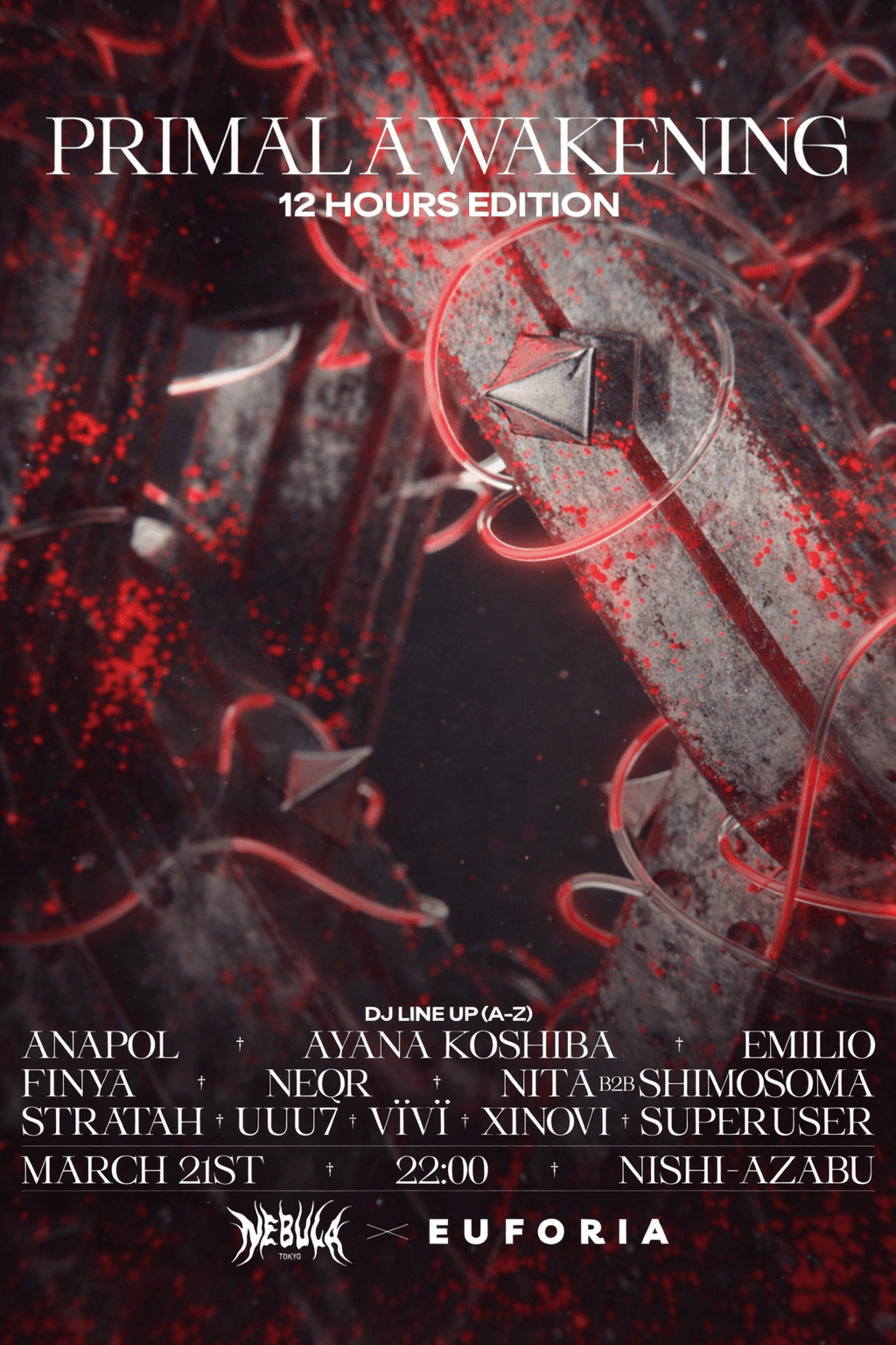 EUFORIA x NEBULA: PRIMAL AWAKENING - 12H RAVE / HARD TECHNO - HARD GROOVE - ACID