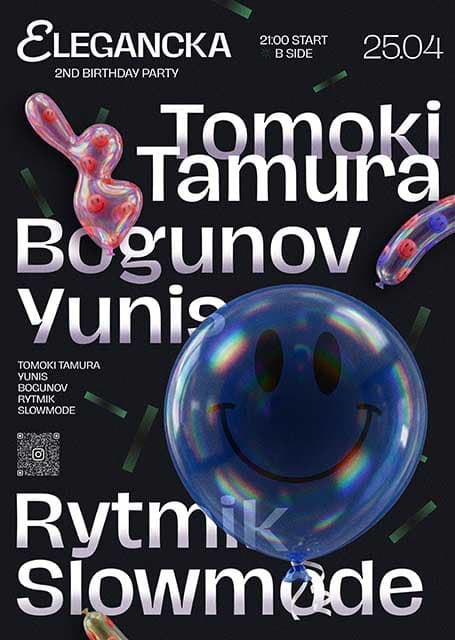 ELEGANCKA: 2nd birthday with Tomoki Tamura, Yunis, Bogunov, Rytmik, Slowmode