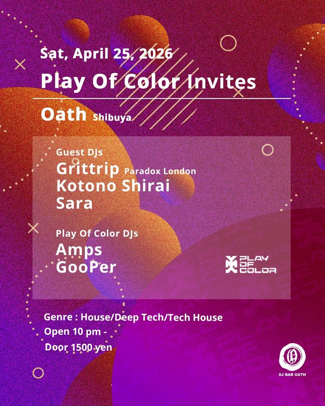 Play Of Color Invites - Grittrip, Kotono Shirai, Sara -