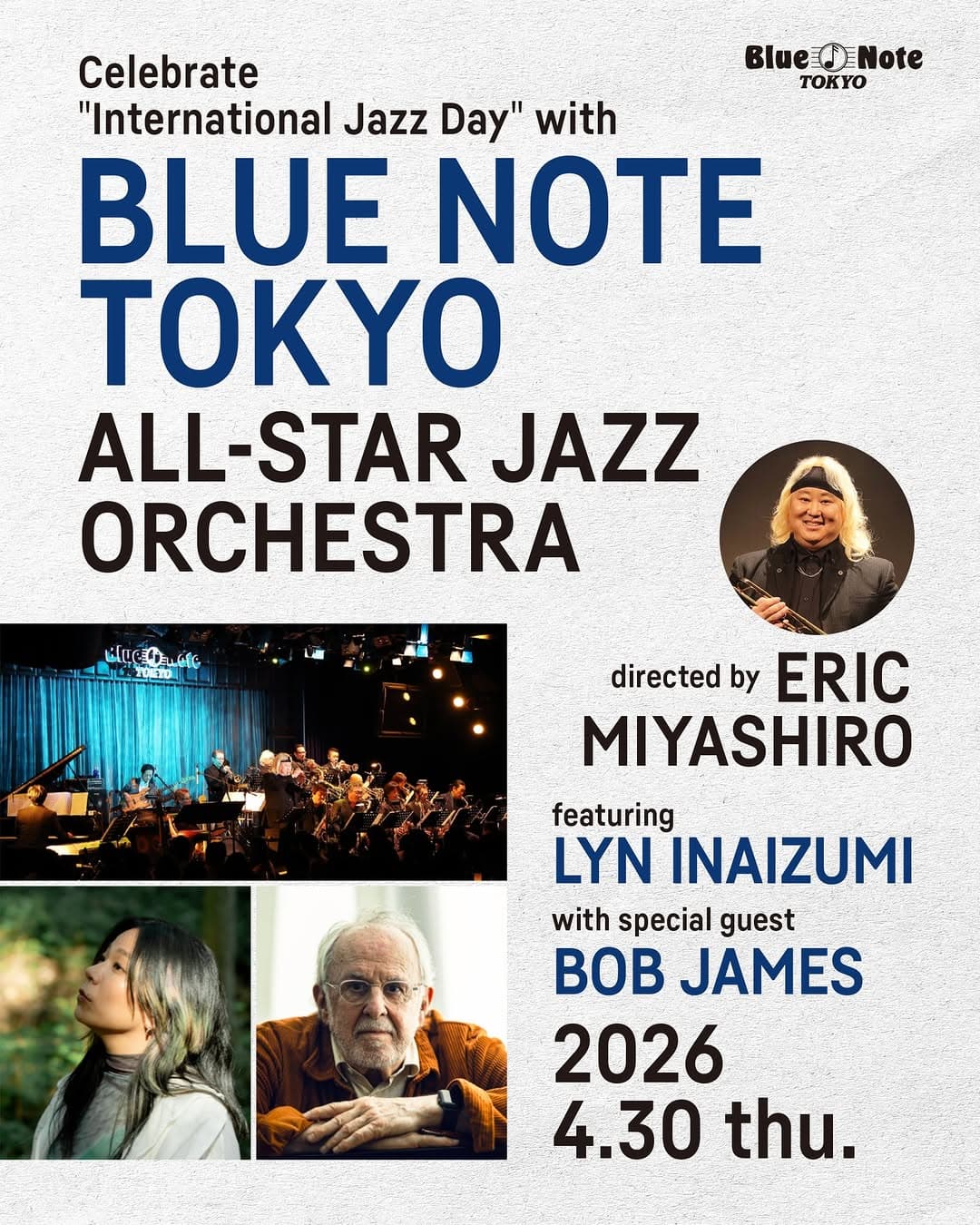 Blue Note Tokyo All-Star Jazz Orchestra featuring Lyn Inaizumi with special guest Bob James
