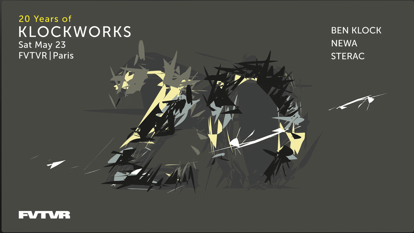 20 YEAR OF KLOCKWORKS: Ben Klock, Newa, STERAC