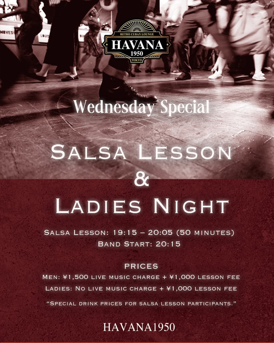 Wednesday Salsa Lesson & Ladies Night