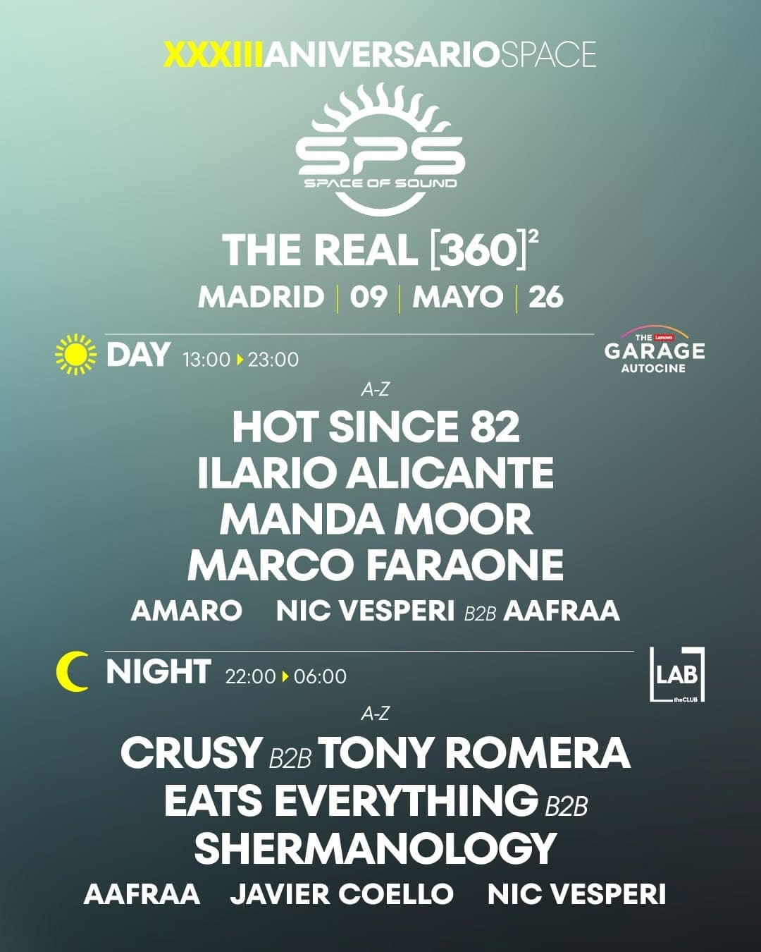 SPACE THE360 - XXXIII ANIVERSARIO SPACE