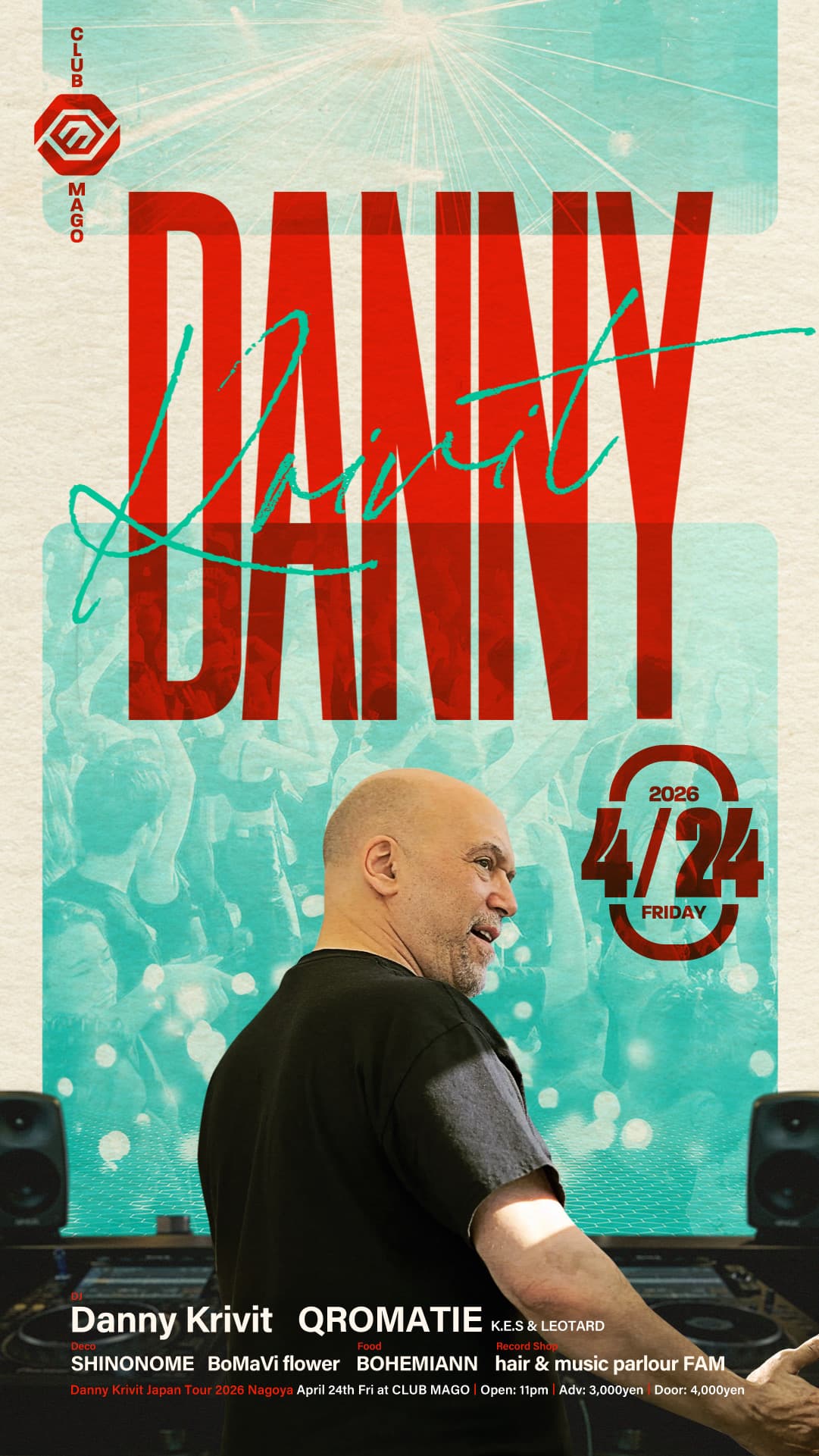 Danny Krivit Japan Tour 2026 in Nagoya